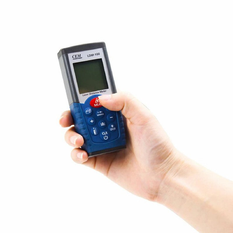 CEM LDM-100 Laser Rangefinder Room Measuring Instrument Electronic Ruler High Precision Infrared Rangefinder Volume Measurement CEM LDM-100 Laser Rangefinder Room Measuring Instrument Electronic Ruler High Precision Infrared Rangefinder Volume Measurement